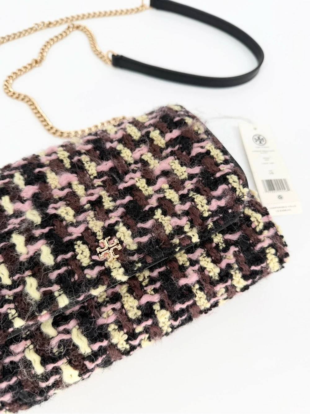 Tory Burch Emerson Tweed Chain Wallet
